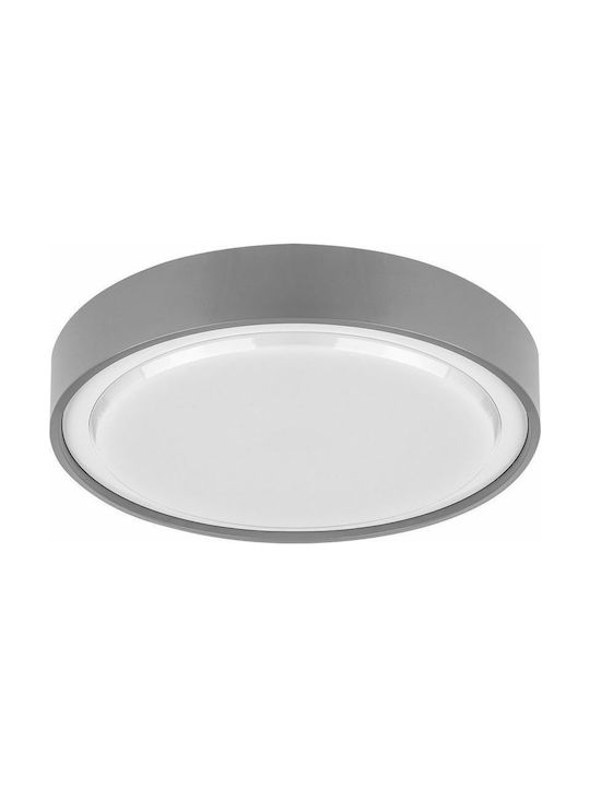 VK Lighting VK/02062/G/C Outdoor Ceiling Flush Mount with Integrated LED in Gray Color 75169-328692