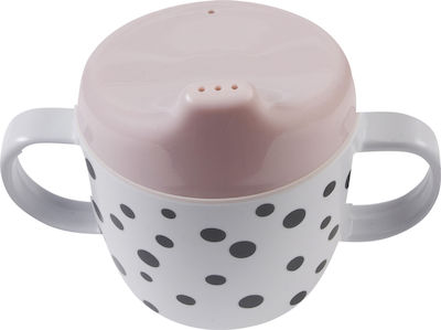 Done by Deer Happy Dots Gold Educational Sippy Cup Plastic with Handles Pink for 9m+m+ 230ml BR71903