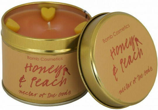 Bomb Cosmetics Αρωματικό Κερί σε Μεταλλικό Κουτί με Άρωμα Honey & Peach Tinned Candle 160gr