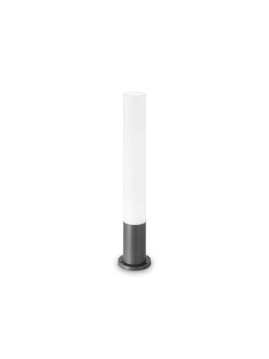 Ideal Lux Edo Outdoor PT1 Round Outdoor Floor Lamp Small Post for Outdoor Space 15W IP44 for GX53 Socket Gray
