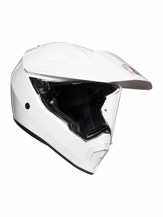 AGV AX-9 Dual Gloss White Κράνος Μηχανής On-Off 1540gr με Pinlock