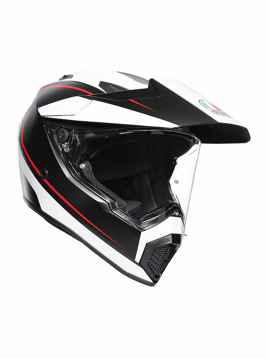 AGV AX-9 Dual Pacific Road Black / White / Red Motorradhelm Ein-Aus DOT / ECE 22.05 1540gr KR3795