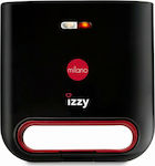 Izzy Milano M-11 223157 223072 Сандвич тостер за for 2 Sandwiches Сандвичи 800W Black - Red