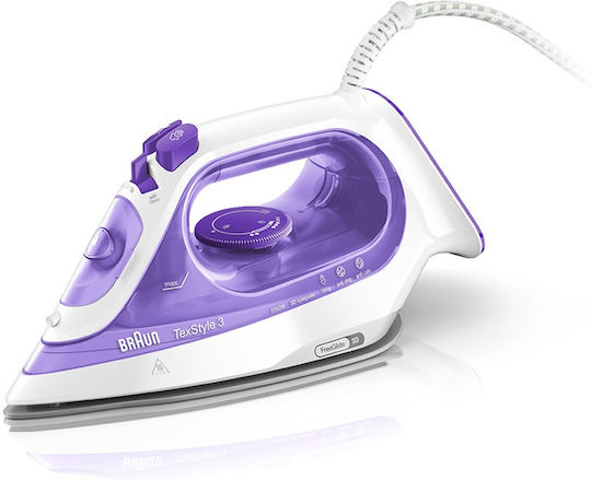Braun TexStyle 3 SI 3042 Vi SI3042VI Steam Iron 2350W with Ceramic Plate and Continuous Steam Supply 45g/min