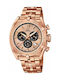 Jaguar Watch Chronograph Battery with Pink Gold Metal Bracelet J854/2