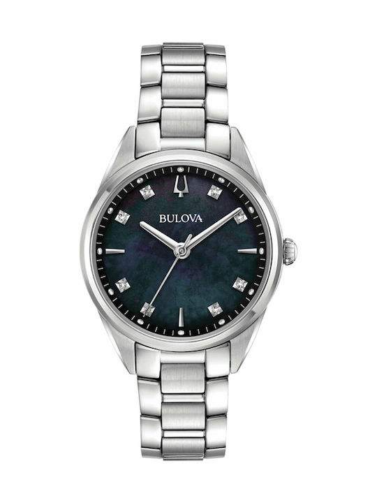 Bulova Diamond Sutton Women's Watch 33mm Battery with Silver Stainless Steel Bracelet