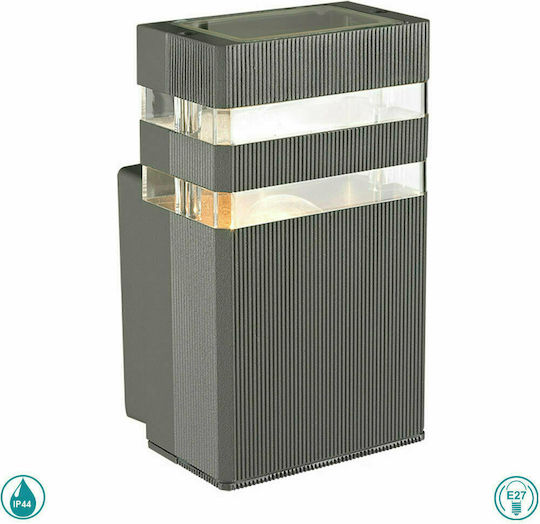 Sun Light Wall-Mounted Outdoor Ceiling Light E27 IP44 Double Beam 11x19x11εκ.