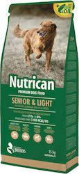 Nutrican Senior & Light 3kg Hrană Uscată Dietă pentru Câini Seniori cu Porumb și Pui