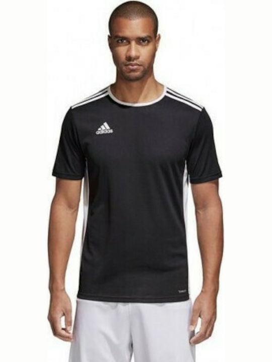Adidas Entrada 18 Jersey Ανδρικό Αθλητικό T-shirt Κοντομάνικο Μαύρο