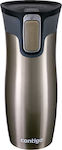 Contigo West Loop Glass Thermos Stainless Steel BPA Free Brown 470ml with Mouthpiece 2095796