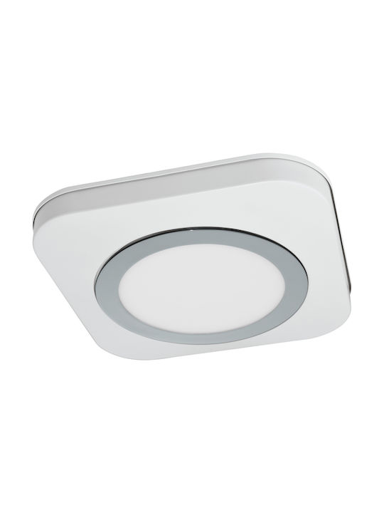 Eglo Olmos Μοντέρνα Πλαστική Πλαφονιέρα Οροφής με Ενσωματωμένο LED σε Λευκό χρώμα