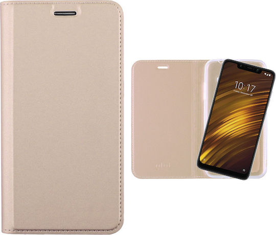 Idol 1991 Prime Magnet Book Δερματίνης Χρυσό (Pocophone F1)