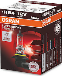 Osram Λάμπα Αυτοκινήτου Super Bright Premium HB4-9006 Αλογόνου 12V 80W 1τμχ