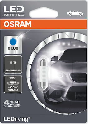 Osram Lamps Car LEDriving Standard 36mm Blue C5W LED 12V 0.50W 1pcs