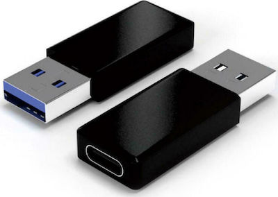 Powertech Μετατροπέας USB-A male σε USB-C female (CAB-UC023)