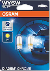 Osram Lămpi Autoturismului Diadem Chrome Amber WY5W 12V 5W 2buc