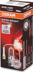 Osram Lămpi Autoturismului Super Bright Premium H3 Halogen 12V 100W 1buc