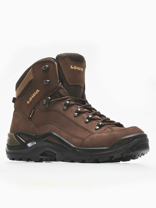 Lowa Renegade GTX Mid Men's Waterproof Hiking Boots With Gore-Tex Membrane Brown