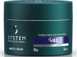 System Professional Κρέμα Μαλλιών Man Matte M63 για Διαμόρφωση με Μέτριο Κράτημα 80ml