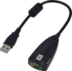 Powertech 5HV2 Εξωτερική USB Κάρτα Ήχου 7.1