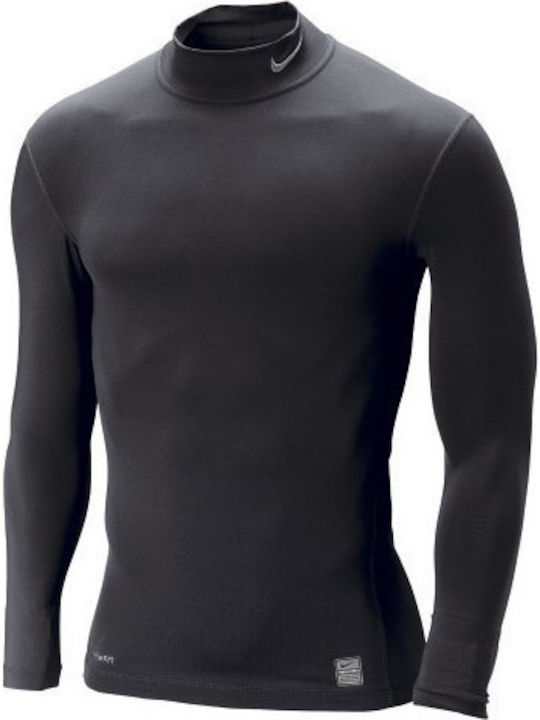 Nike Pro Core Tight Crew Ανδρική Ισοθερμική Μακρυμάνικη Μπλούζα Μαύρη