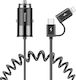 Baseus Car Charger Black Enjoy Together Total Intensity 4.8A with Cable Lightning / Type-C