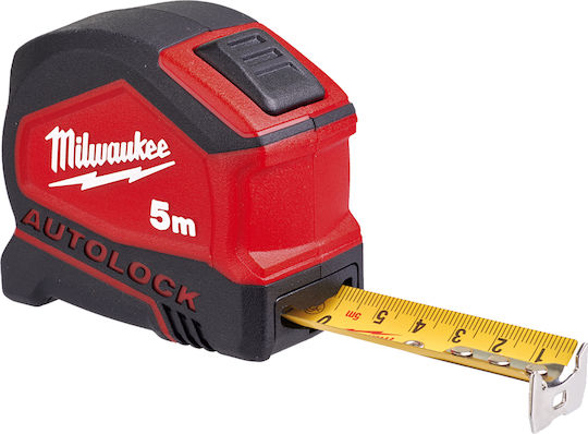 Milwaukee Autolock Μετροταινία με Αυτόματη Επαναφορά 25mm x 5m