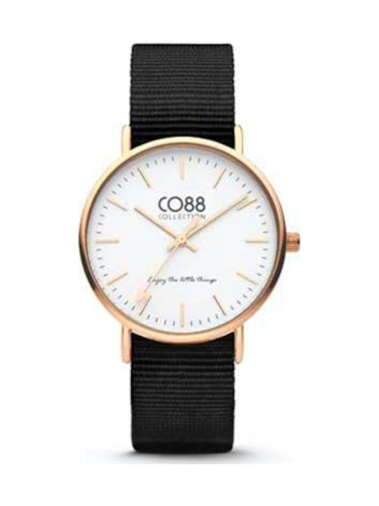 CO88 Watch with Black Fabric Strap 8CW-10022