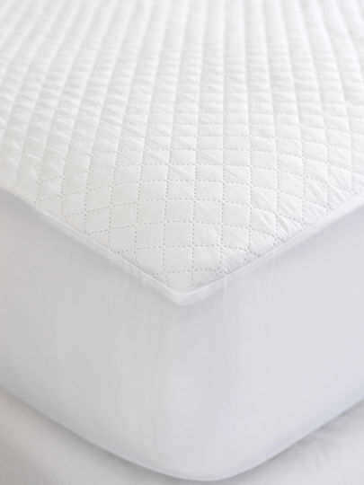 Palamaiki Protective Cover Single with Skirt White Aloe Vera 100x200+30cm