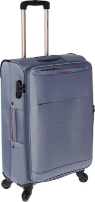 Diplomat The Athens Collection 6040 Medium Travel Suitcase Fabric Blue with 4 Wheels Height 68cm.