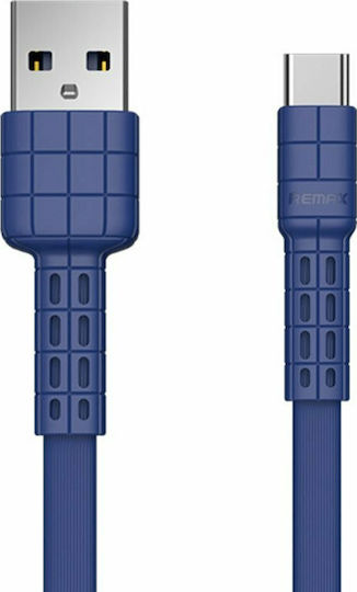 Remax Armor RC-116a Flat USB 2.0 Cable USB-C male - USB-A Μπλε 1m