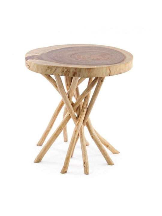 Round Side Table Natural L56xW56xH56cm