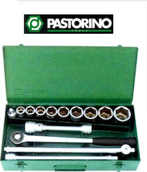 Pastorino 760-3/4R Ratschen- und Steckschlüssel-Set mit Kastanien und Haselnüssen 3/4" 16 Stück Pastorino 760-3/4R Ratschen- und Steckschlüssel-Set mit Kastanien und Haselnüssen 3/4" 16 Stück