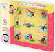 Wooden Kids Peg Puzzle Wooden Puzzle Dinosaurs for 2+ Years 9pcs Anelixi
