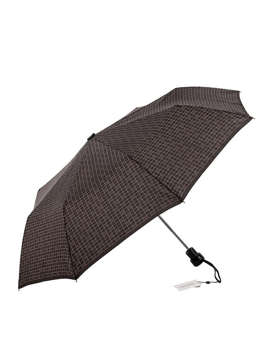 Umbrella Automatic Open Windproof Guy Laroche 96cm 8115 Checkered Brown