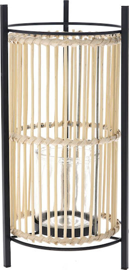 Iliadis Floortop Bamboo Lantern Beige 24x24x47cm
