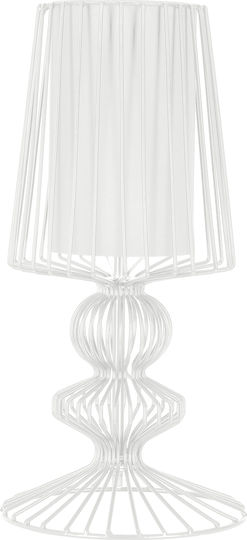 Nowodvorski Aveiro S Metal Table Lamp for Socket E27 with White Shade and Base