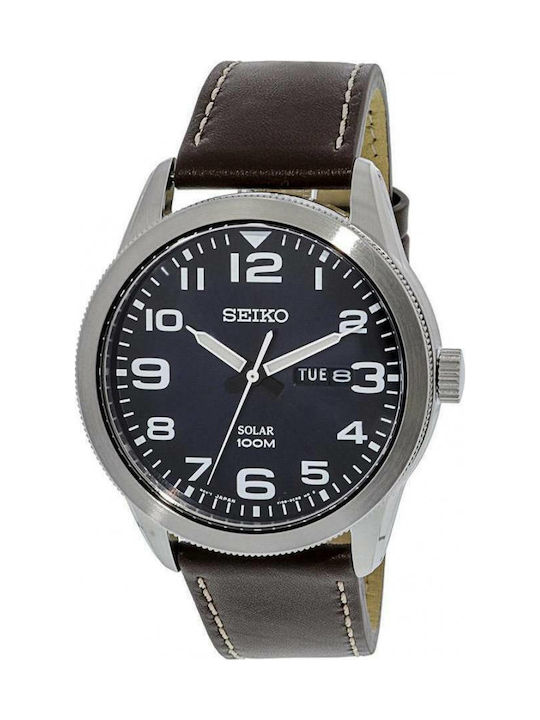 Seiko Uhr Solar mit Braun