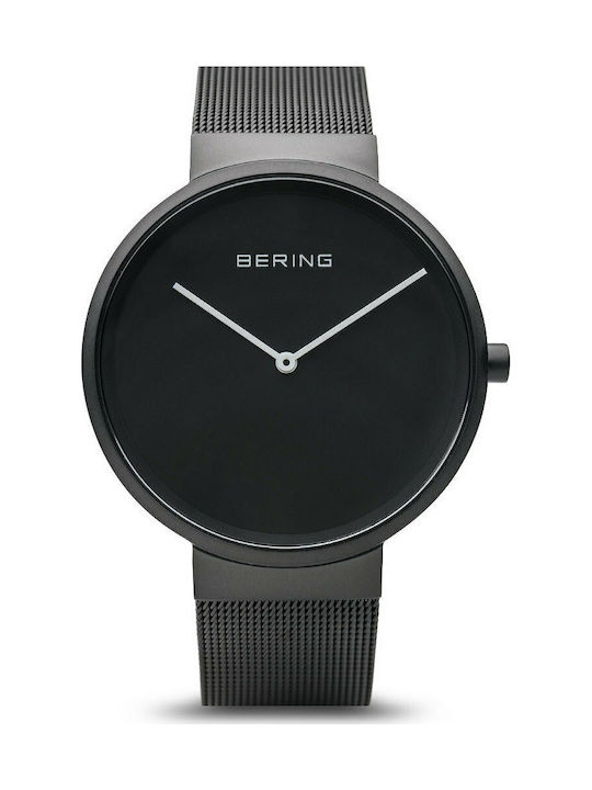 Bering Time Watch Battery with Black Metal Bracelet 14539-122