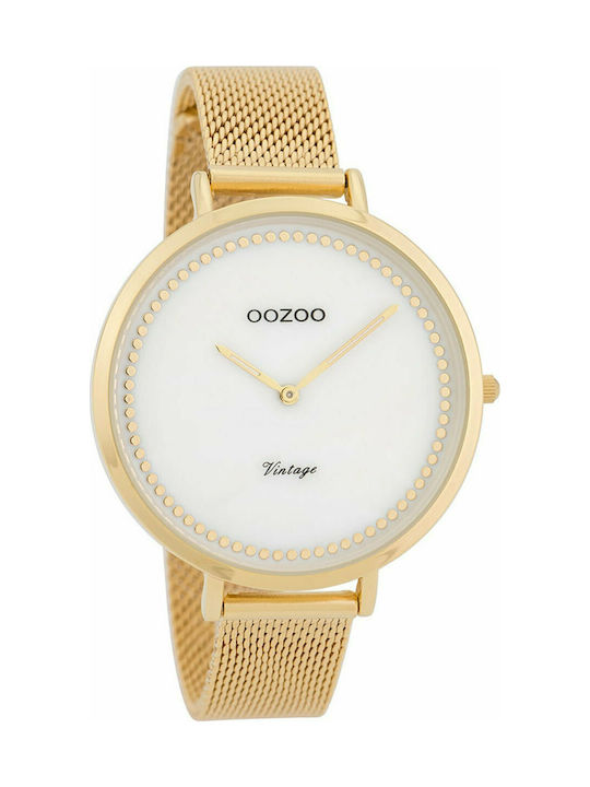 Oozoo Timepieces Vintage Uhr mit Gold Metallarmband