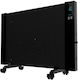 Cecotec Ready Warm 3100 Now Smart 05322 Konvektorheizung Boden 2000W Mica mit elektronischem Thermostat 92x55cm Schwarz