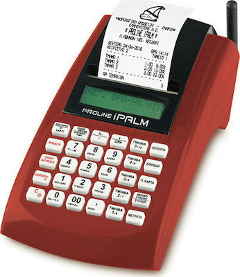 Proline iPALM Φορητή Ταμειακή Μηχανή με Μπαταρία σε Κόκκινο Χρώμα