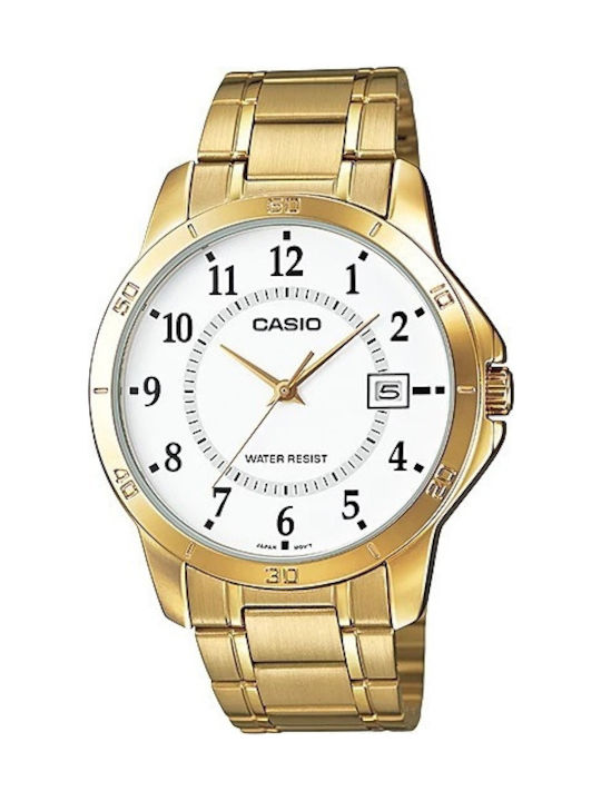 Casio Herrenuhr 47mm Batterie mit Gold Metallar...