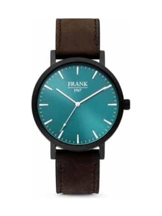 Frank 1967 Uhr Batterie mit Braun Lederarmband 7FW-0009