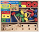Melissa & Doug Wooden Construction Toy Construction Building Set in a Box for Children 4+ years old+ Years