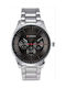 Curren Watch Chronograph Battery with Metal Bracelet Black / Silver