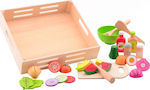 Joueco Obst & Gemüse Spielzeug Salad Set in Wooden Tray aus Holz für 3+ Jahre 80069