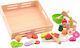 Joueco Salad Set in Wooden Tray from Wood for 3+ Years 29 Pieces