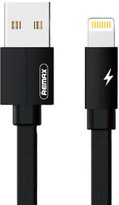 Remax Braided / Flat USB to Lightning Cable Μαύρο 1m (Kerolla)