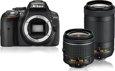 Nikon DSLR Φωτογραφική Μηχανή D5300 Crop Frame Black